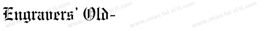 Engravers’ Old字体转换